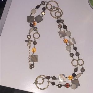 {Lia Sophia} gold long necklace